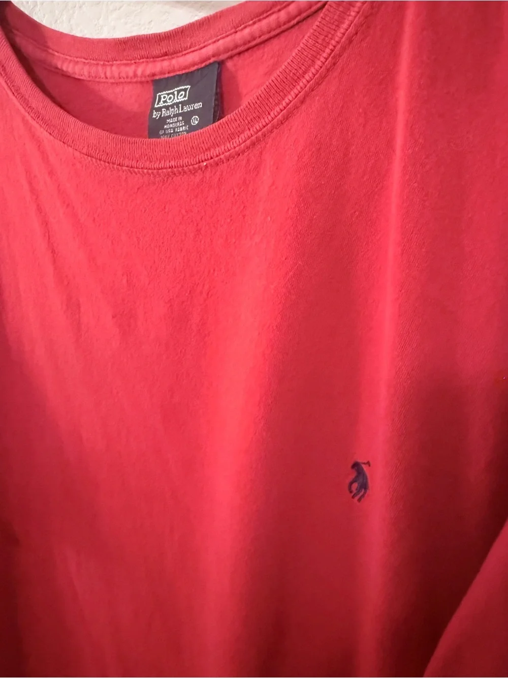 Polo by Ralph Lauren Red Short-Sleeve Crewneck Tee with Navy Pony